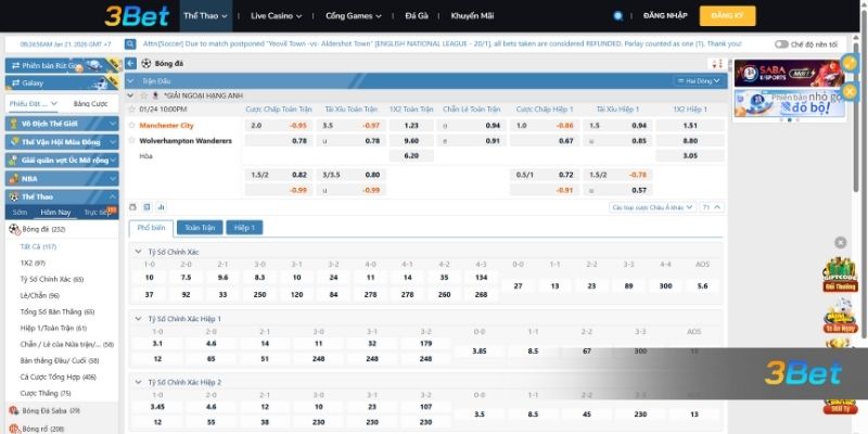Tỷ lệ kèo Arsenal vs Man United 23h30 ngày 25/01/2026