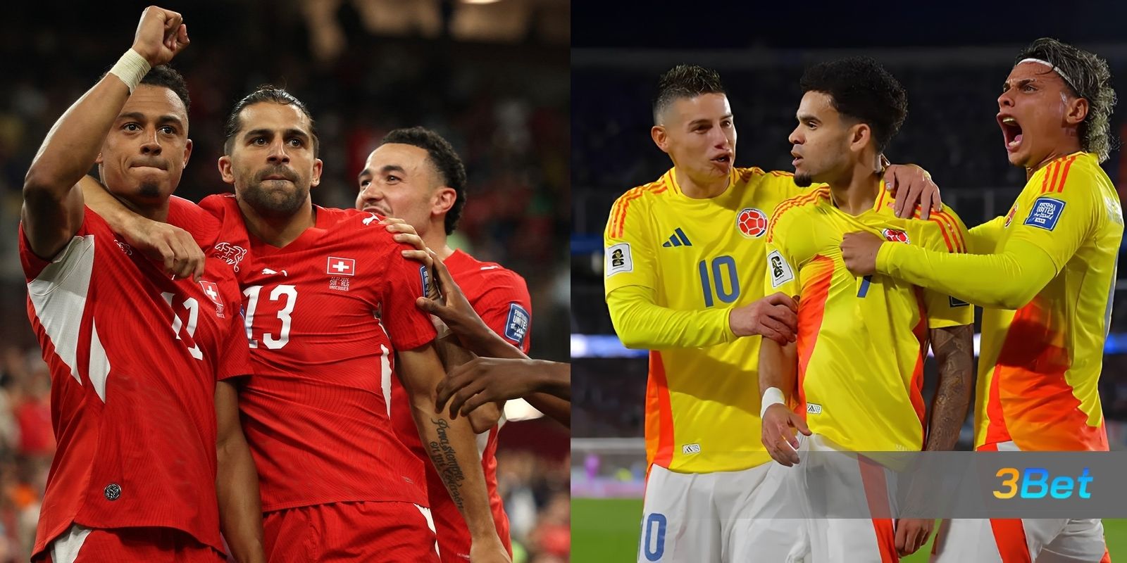 Tỷ lệ kèo Thụy Sĩ vs Colombia 03h00 ngày 08/07/2026