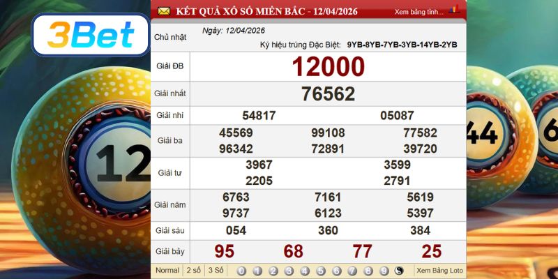 Cùng 3BET thống kê và soi cầu XSMB ngày 19/04/2026