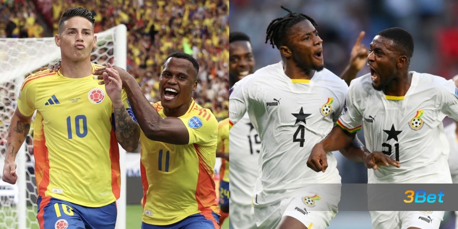Tỷ lệ kèo Colombia vs Ghana 08h30 ngày 04/07/2026