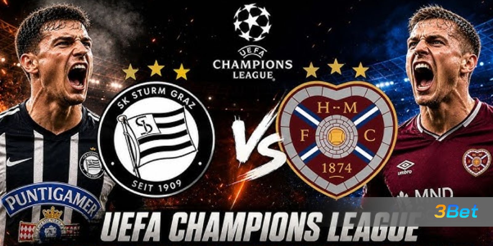 Tỷ lệ kèo Sturm Graz vs Hearts 01h30 ngày 22/07/2026