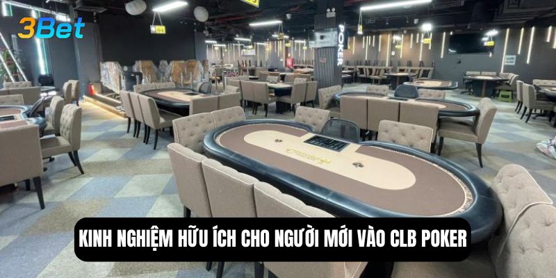 Kinh nghiệm hữu ích cho người mới vào CLB poker